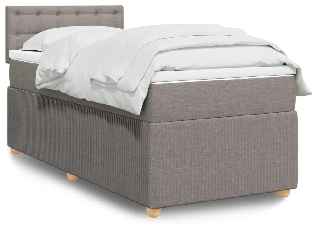 ΚΡΕΒΑΤΙ BOXSPRING ΜΕ ΣΤΡΩΜΑ TAUPE 90X200 ΕΚ. ΥΦΑΣΜΑΤΙΝΟ 3287357