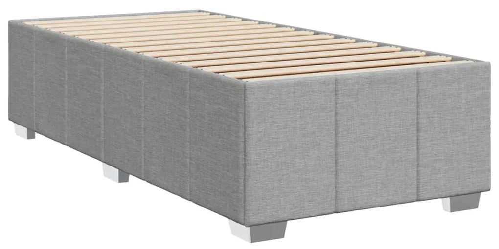 ΚΡΕΒΑΤΙ BOXSPRING ΜΕ ΣΤΡΩΜΑ ΑΝΟΙΧΤΟ ΓΚΡΙ 100X200 ΕΚ. ΥΦΑΣΜΑΤΙΝΟ 3293879