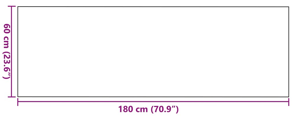 vidaXL Μαύρο Ορθογώνιο Πατάκι Πόρτας 60x180 εκ
