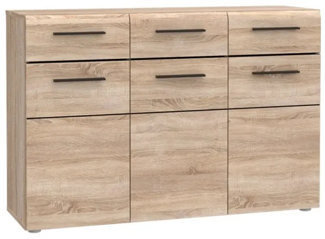 Μπουφές Solo 150x41x82cm Sonoma με Wenge και MDF Καμπυλωτό τελείωμα στις πόρτες