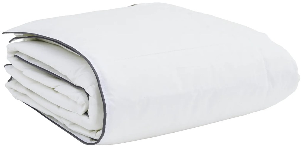 vidaXL Πάπλωμα με μαξιλάρι 2 pcs Λευκό 140 x 200 cm Πούπουλο