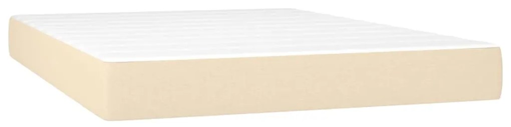 ΚΡΕΒΑΤΙ BOXSPRING ΜΕ ΣΤΡΩΜΑ ΚΡΕΜ 140X200 ΕΚ. ΥΦΑΣΜΑΤΙΝΟ 3127890