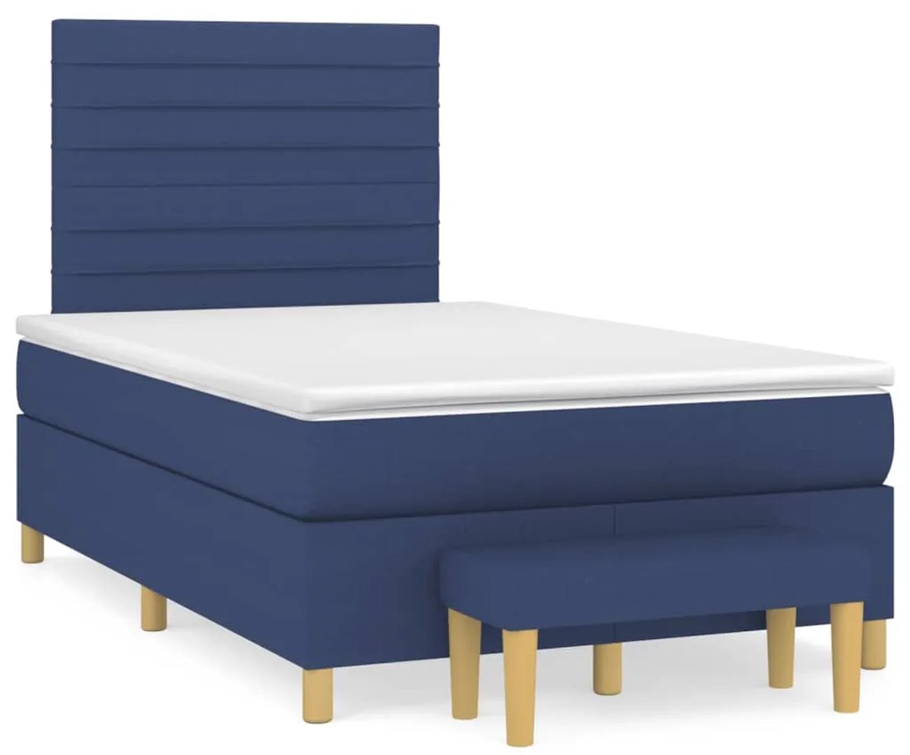 ΚΡΕΒΑΤΙ BOXSPRING ΜΕ ΣΤΡΩΜΑ ΜΠΛΕ 120X190 ΕΚ. ΥΦΑΣΜΑΤΙΝΟ 3270417