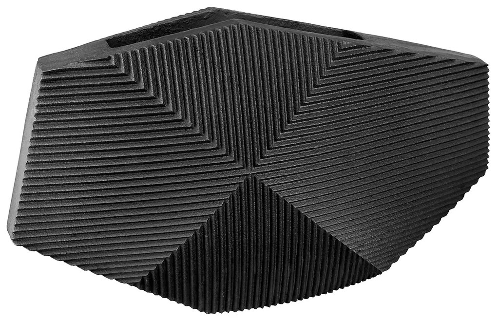 Βάζο &#039;Heptagon&#039; Πολυρεζίνη Μαύρο 10x38x21.5cm