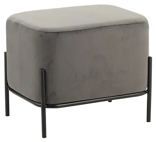 ZITA PLUS BELLA/L ΣΚΑΜΠΟ GREY VELVET ΥΦΑΣΜΑ 48X37Χ39εκ. 48X37Χ39εκ.40.0146