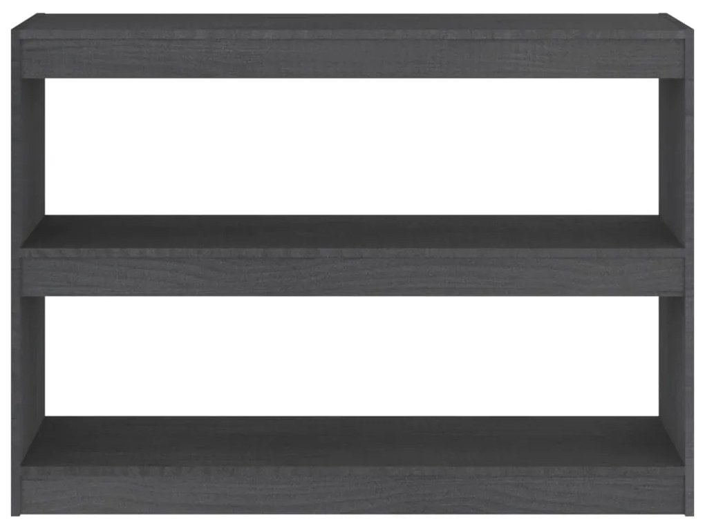 vidaXL Βιβλιοθήκη/Διαχωριστικό Χώρου Γκρι 100x30x71,5 εκ. Ξύλο Πεύκου