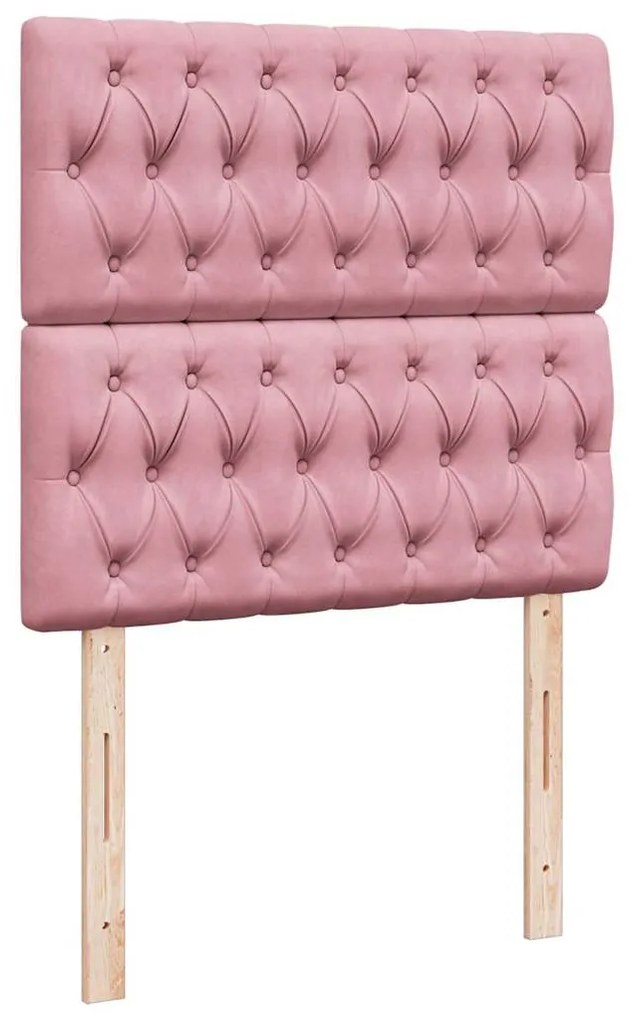 Οθωμανικό κρεβάτι με στρώματα ροζ 90x200cm Velvet 3313522