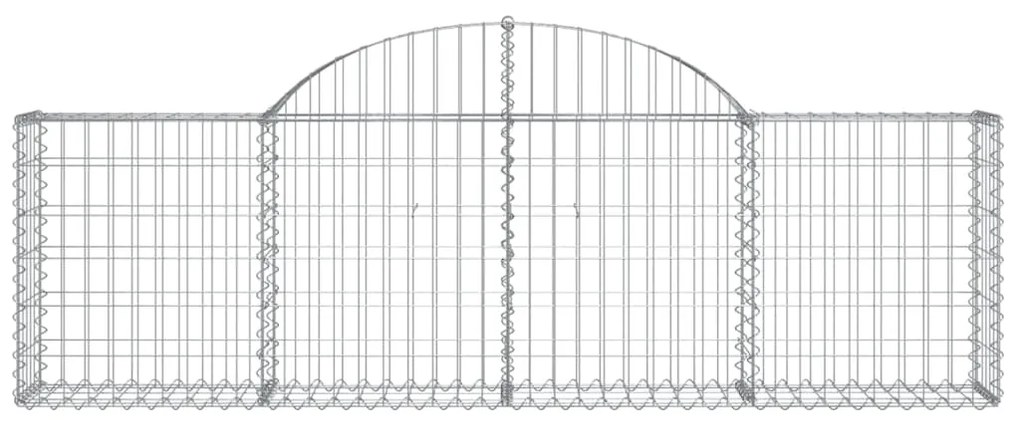 vidaXL Συρματοκιβώτια Τοξωτά 12 τεμ. 200x30x60/80 εκ. Γαλβαν. Ατσάλι