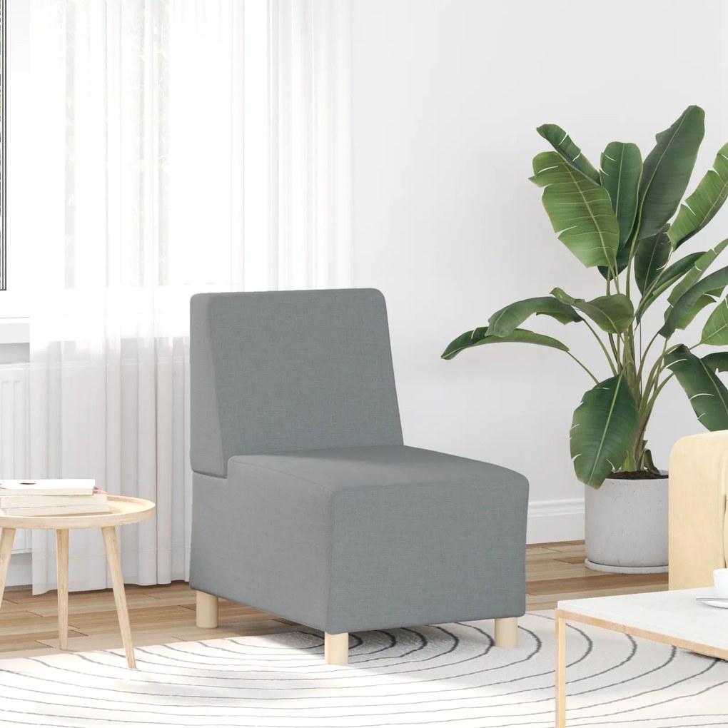 vidaXL Καθίσμα Σαλονιού 2 pcs Ανοιχτό γκρι 55 x 74 x 82 εκ. ύφασμα