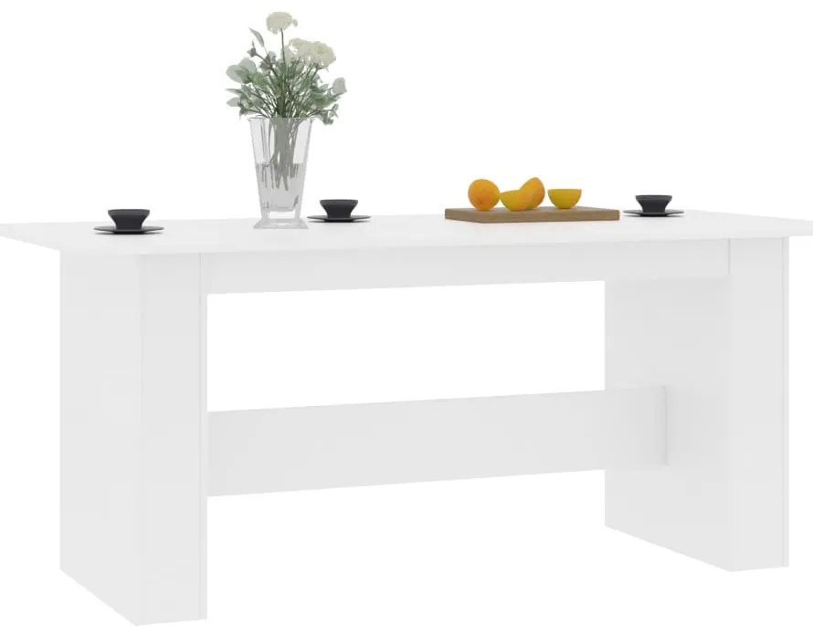 vidaXL Τραπεζαρία Λευκή 180 x 90 x 76 εκ. από Επεξ. Ξύλο
