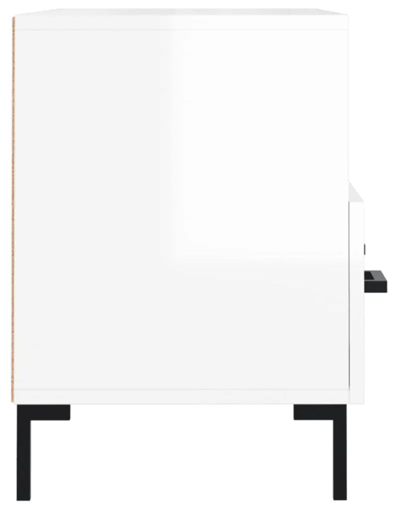 vidaXL Έπιπλο Τηλεόρασης Γυαλ. Λευκό 80x36x50 εκ. Επεξεργασμένο Ξύλο