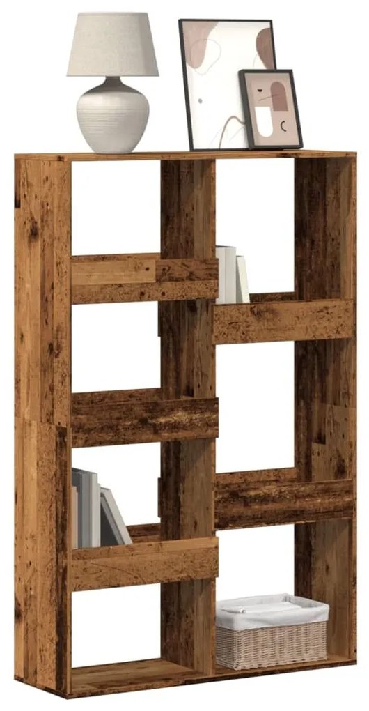 Βιβλιοθήκη Όψη Παλαιού Ξύλου 100x33x155,5 εκ. ΕπΞύλο Ξύλο - Καφέ