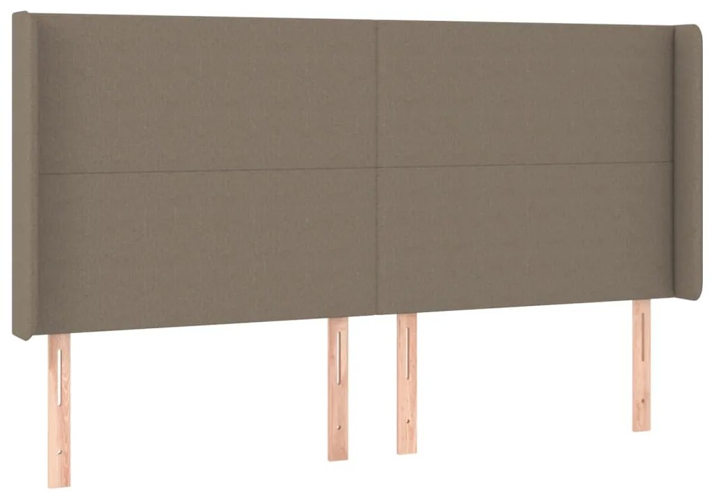 vidaXL Κρεβάτι Boxspring με Στρώμα Taupe 180x200 εκ. Υφασμάτινο