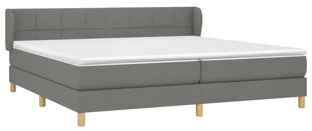 ΚΡΕΒΑΤΙ BOXSPRING ΜΕ ΣΤΡΩΜΑ ΣΚΟΥΡΟ ΓΚΡΙ 200X200 ΕΚ. ΥΦΑΣΜΑΤΙΝΟ 3126830