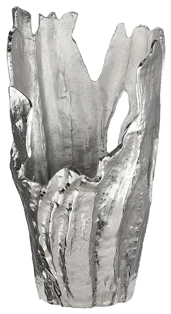 Βάζο ArteLibre Κοράλι Ασημί Αλουμίνιο 46cm