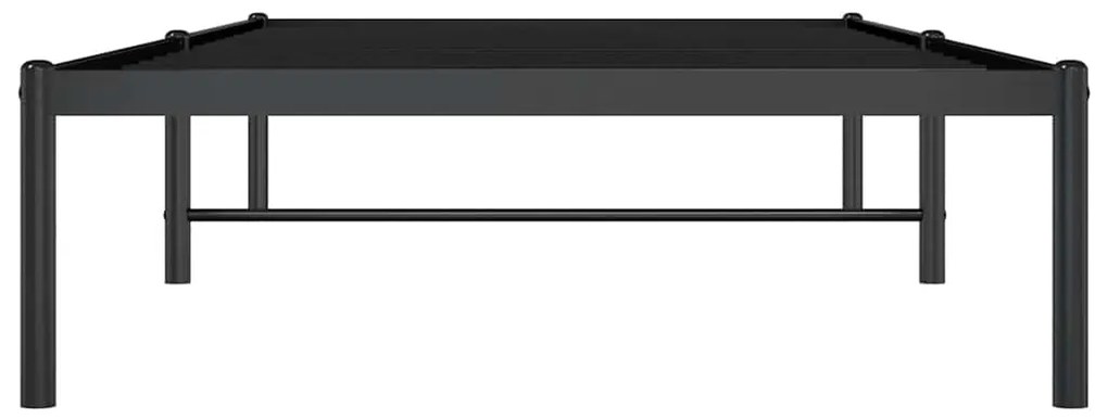 vidaXL Μεταλλικό πλαίσιο κρεβατιού Μαύρο 90x200 cm
