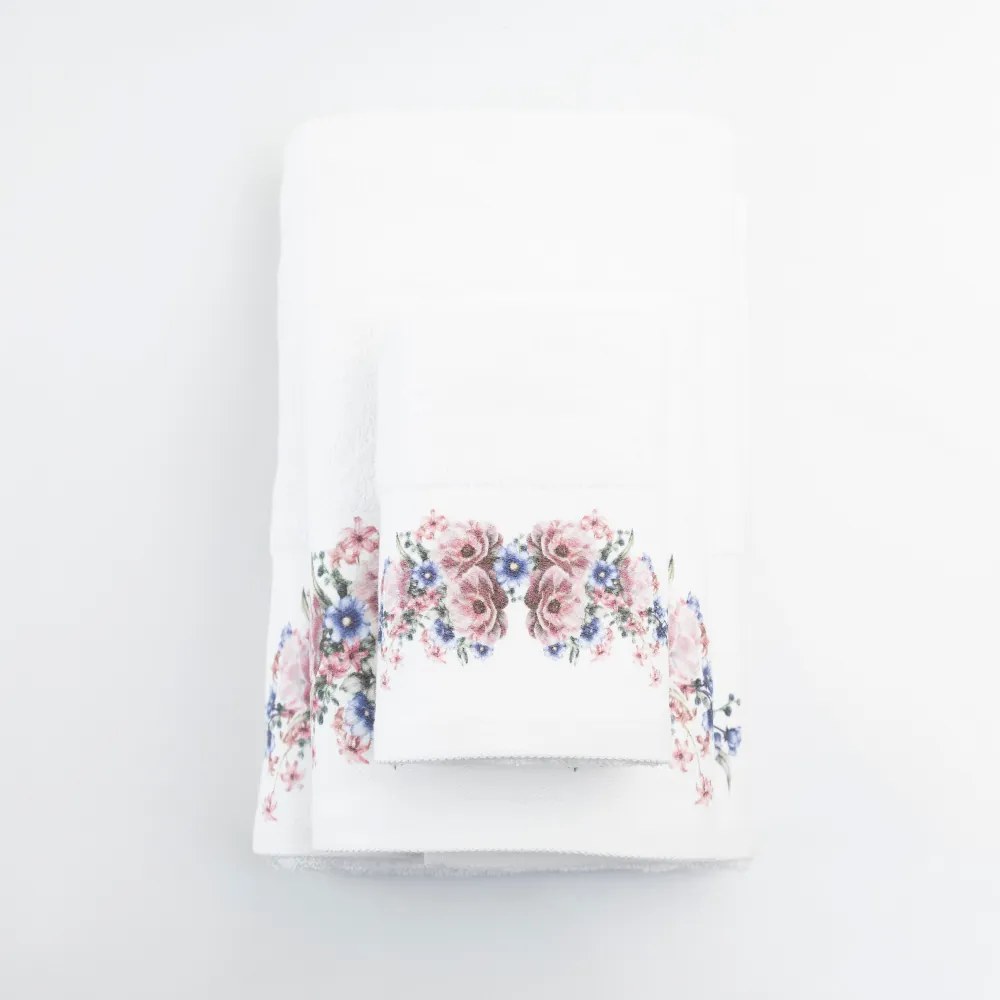 Πετσέτες Σετ 3ΤΜΧ Bellerose - 70 x 140 / 50 x 90 / 30 x 50 cm - Λευκό - Borea