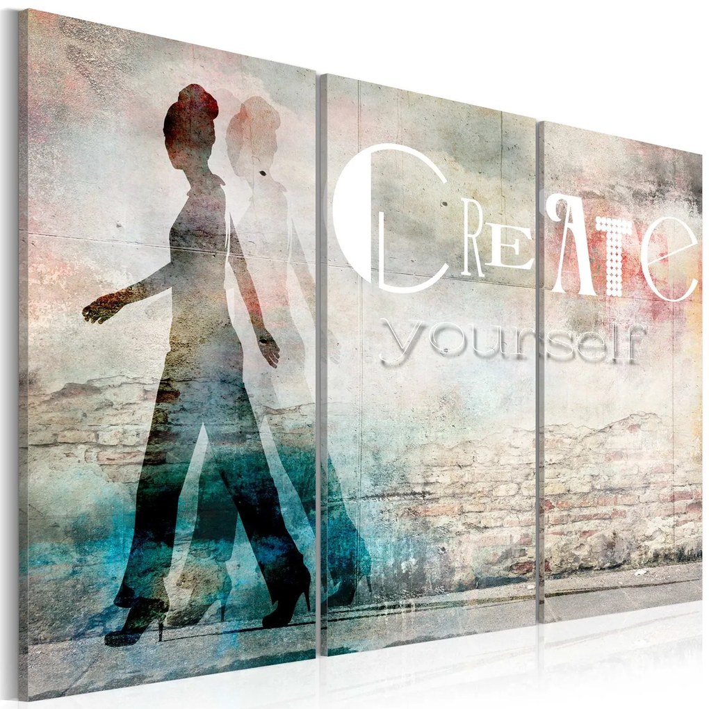 Πίνακας - Create yourself - triptych 120x80