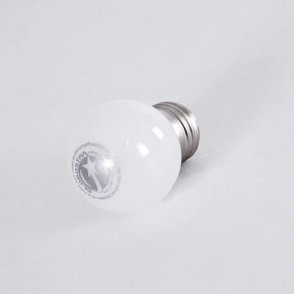 GloboStar® 76092 Λάμπα LED E27 G45 Γλομπάκι 3W 240lm 260° AC 220-240V IP20 Φ4.5 x Υ6.9cm Θερμό Λευκό 2700K - 2 Years Warranty