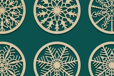 Intra απο ξύλο plywood 3mm-4mm πάχος - Σετ σουβέρ Laser Cut Δίασταση 40x50 cm INTRAFABR-70433039