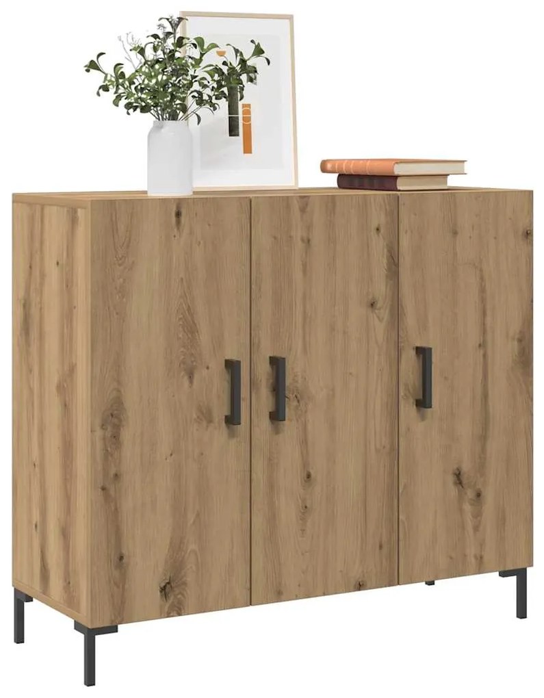 vidaXL Ντουλάπι Αρτισιανή Δρυς 90 x 34 x 80 εκ. από Επεξεργασμένο Ξύλο