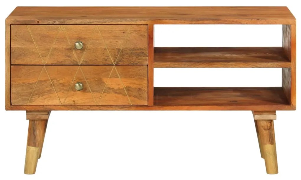 vidaXL Έπιπλο Τηλεόρασης 85 x 35 x 47 εκ. από Μασίφ Ξύλο Μάνγκο