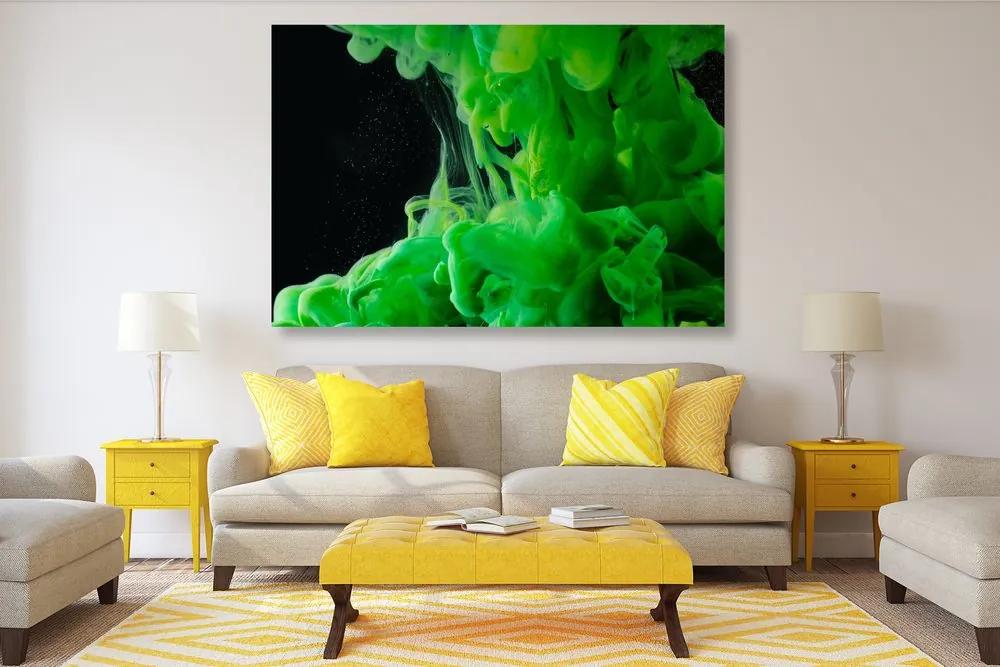 Εικόνα με πράσινα ρέοντα χρώματα - 120x80
