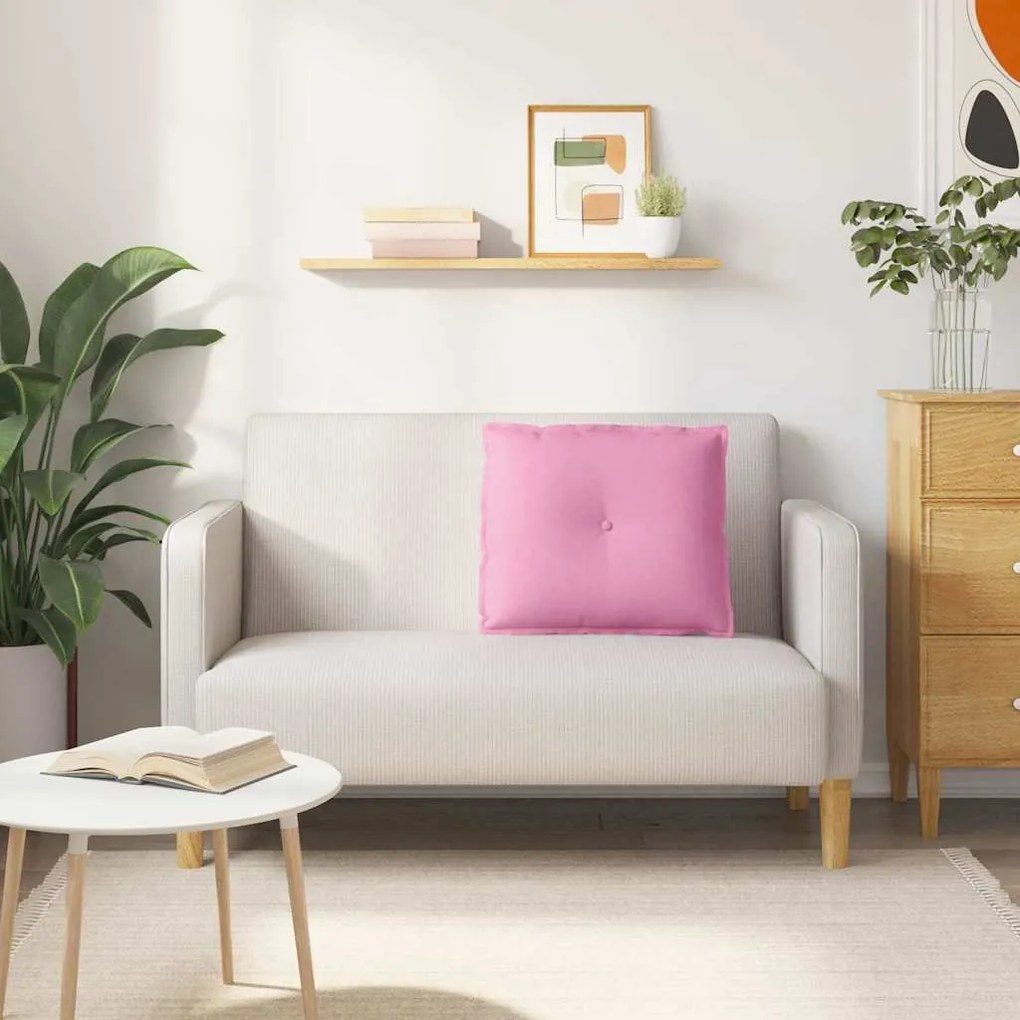 vidaXL Μαξιλάρι Πλάτης Ροζ 60 x 19 x 50 εκ ύφασμα