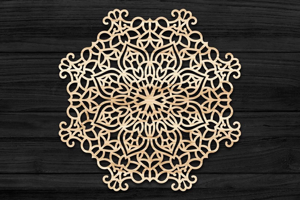 Intra απο ξύλο plywood 3mm-4mm πάχος Τρισδιάστατη Mandala Δίασταση 30x30 cm INTRAFABR-69580780