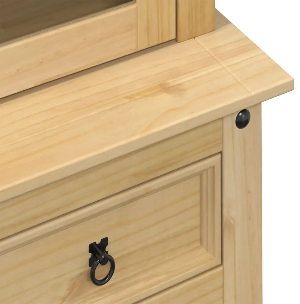vidaXL Βιτρίνα Corona 100 x 48,5 x 179 εκ. από Μασίφ Ξύλο Πεύκου