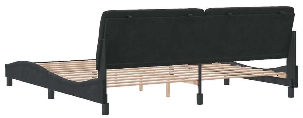 vidaXL Σκελετός Κρεβατιού Χωρίς Στρώμα Μαύρο 200x200 εκ. Βελούδινο