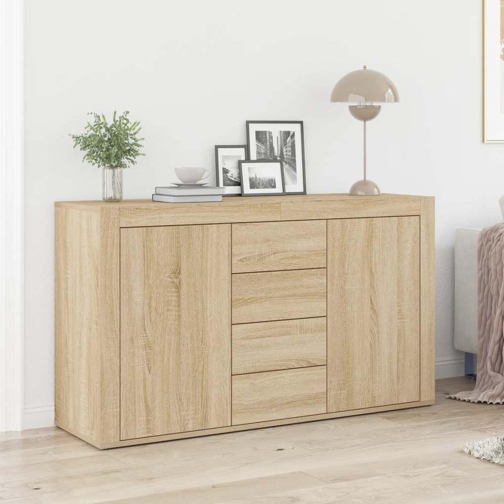 vidaXL Πλαϊνό γραφείο Sonoma Δρυς 120 x 36 x 69 εκ Επεξεργασμένο ξύλο