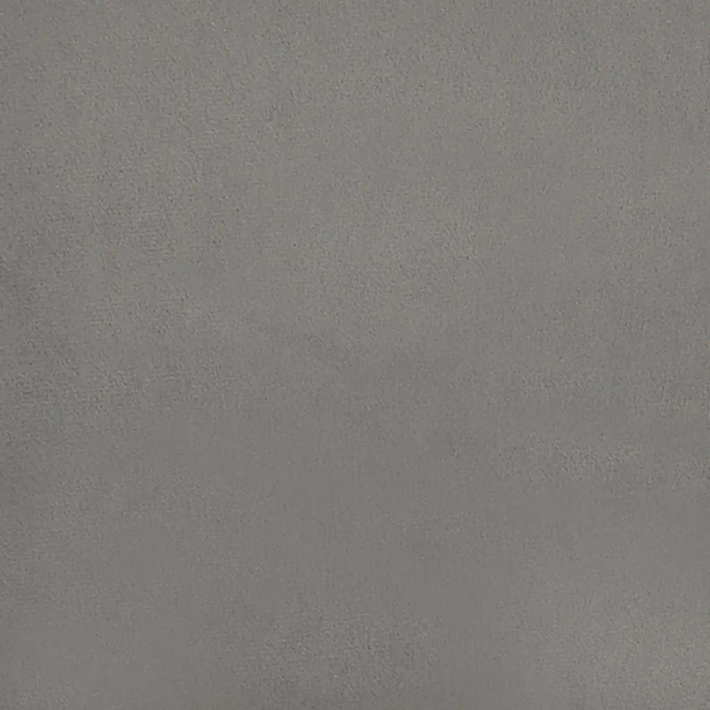 Πλαίσιο Κρεβατιού με Κεφαλάρι Αν. Γκρι 160x200 εκ. Βελούδινο - Γκρι