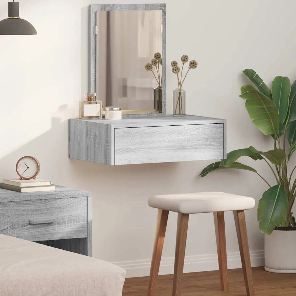 vidaXL Τραπέζι περιποίησης Γκρι 60 x 40 x 70 εκ. Επεξεργασμένο ξύλο