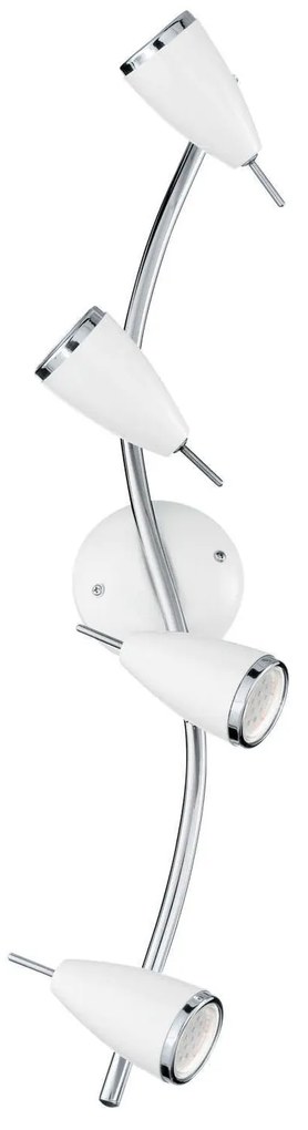 Φωτιστικό Σποτ Led 93133 White Riccio 2 Eglo Metal, Plastic