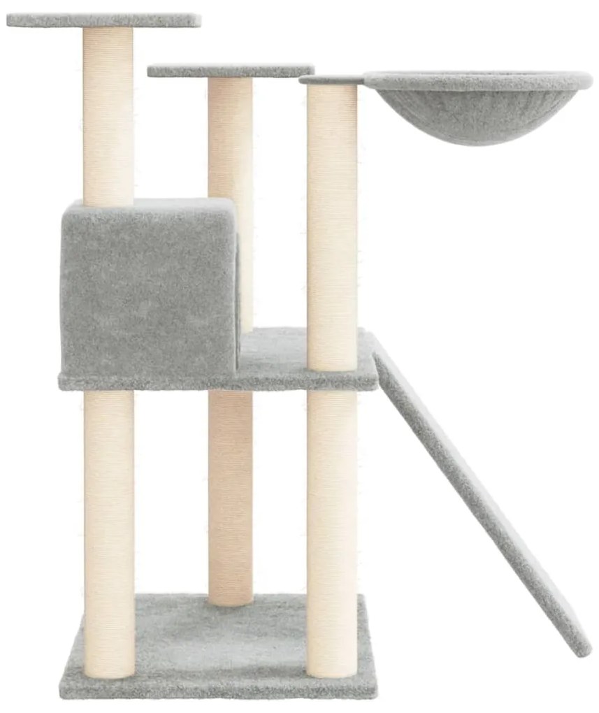 vidaXL Γατόδεντρο Aνοιχτό Γκρι 83 εκ. με Στύλους Ξυσίματος από Σιζάλ