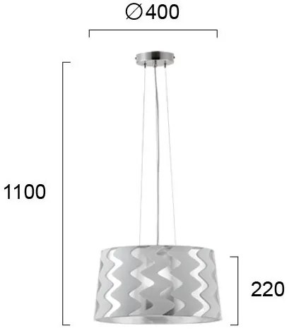 Φωτιστικό Viokef D:400 Tiveri-Ασημί