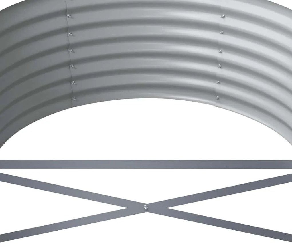 vidaXL Ζαρντινιέρα Ανθρακί 512x80x36 εκ Γαλβανισμένος χάλυβας