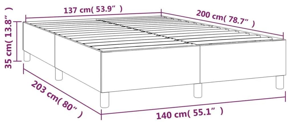 Πλαίσιο Κρεβατιού Boxspring Ανοιχτό Γκρι 140x200 εκ. Υφασμάτινο - Γκρι