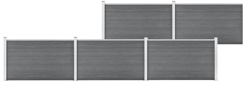 vidaXL Πάνελ Περίφραξης Γκρι 872 x 106 εκ. από WPC