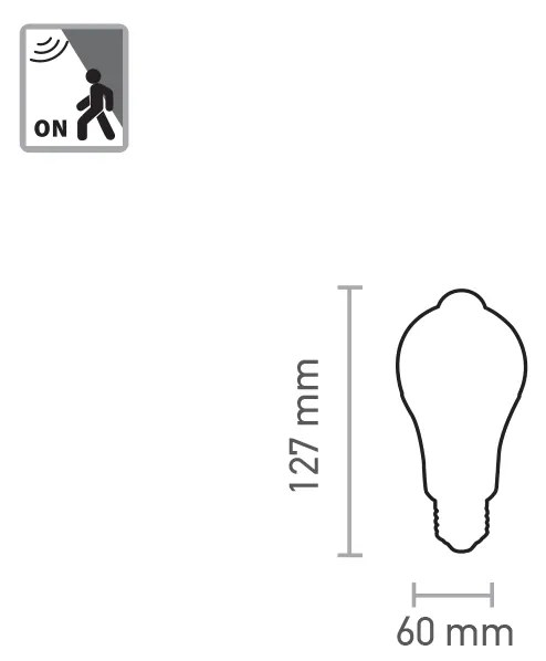 InLight E27 LED A60 12watt 4000Κ Day Night and Motion Sensor Φυσικό Λευκό (7.27.12.44.2)