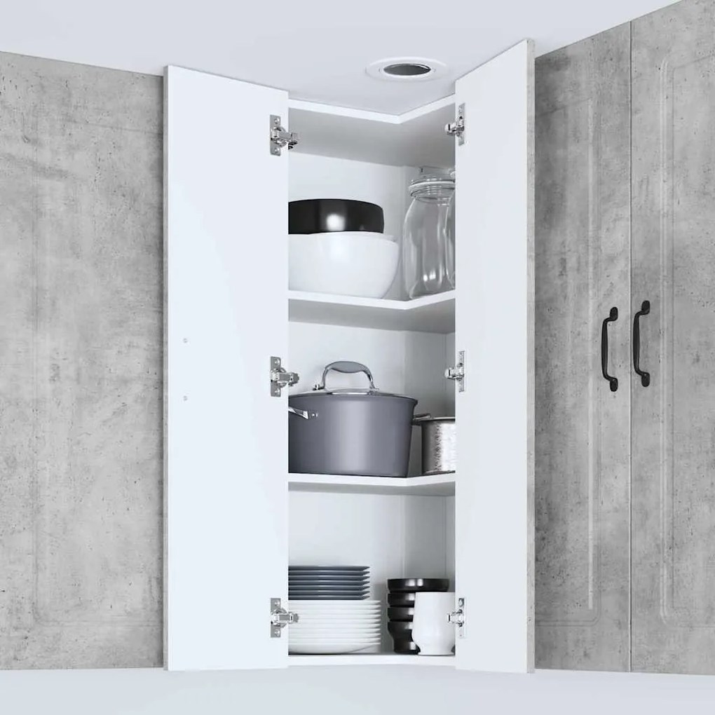 vidaXL Κρεμαστό ντουλάπι κουζίνας Σκυρόδεμα Γκρι 57 x 57 x 100 εκ.