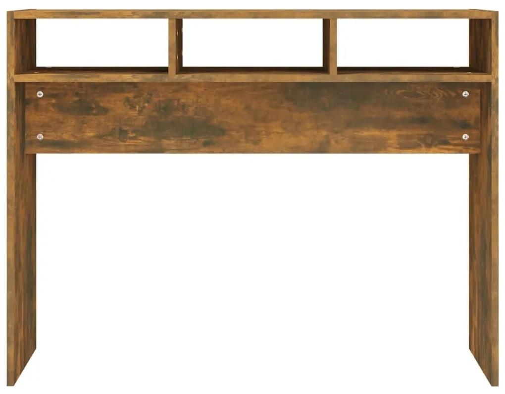 Τραπέζι Κονσόλα Καπνιστή Δρυς 105x30x80 εκ. Επεξεργασμένο Ξύλο - Καφέ