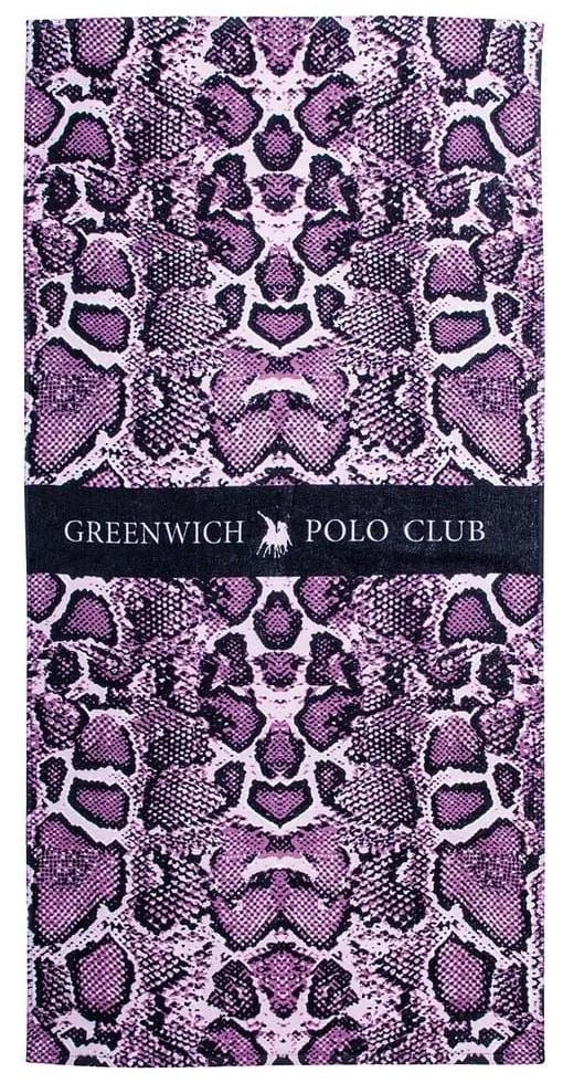 Πετσέτα Θαλάσσης 3714 Purple-Black Greenwich Polo Club Θαλάσσης 80x170cm 100% Βαμβάκι