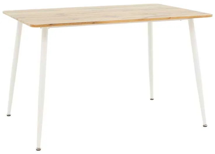 Τραπεζαρία Cuba-Caron pakoworld σετ 5τεμ sonoma-λευκό 120x80x75εκ