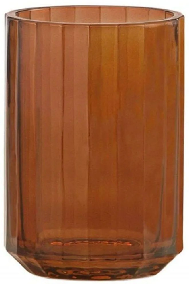 Ποτηροθήκη Stripes AH-BA24103 Φ7,5x11,5cm Brown Andrea House Glass
