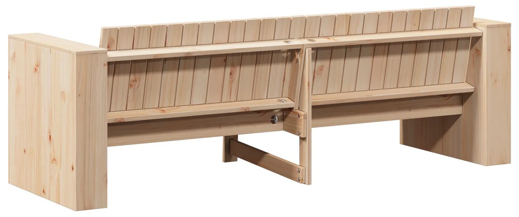 vidaXL Καναπές Κήπου Καφέ 185.5 x 60 x 62 εκ. Μασίφ ξύλο πεύκου
