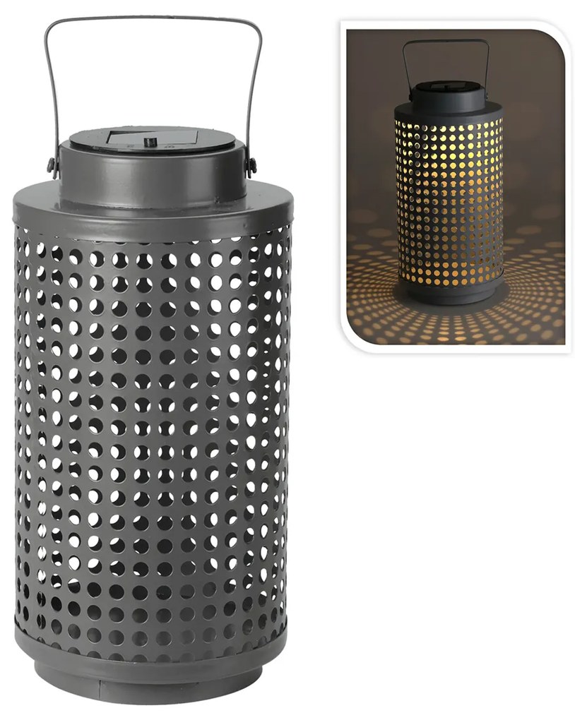 Ηλιακό Φανάρι LED (Φ14.5x23.5) K-M Grey 512000960