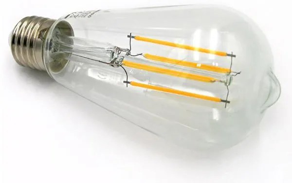 Adeleq Λάμπα LED COG Αβοκάντο Διάφανο ST64 Φ64 Ε27 8W Ντιμαριζόμενο Θερμό 13-2768009