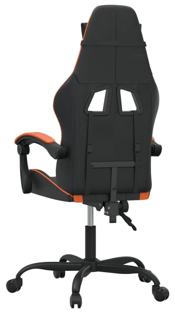 vidaXL Καρέκλα Gaming Μαύρο/Πορτοκαλί Συνθετικό Δέρμα